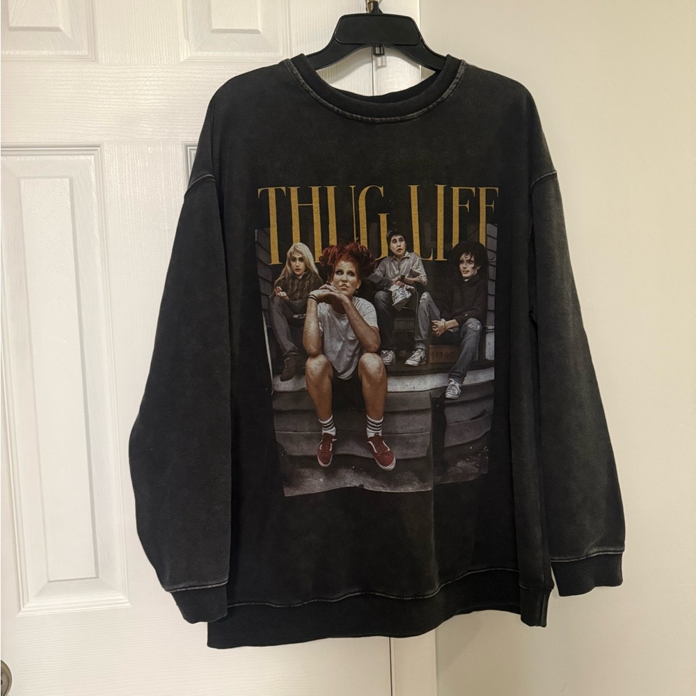 Black Graphic Men's Sweater